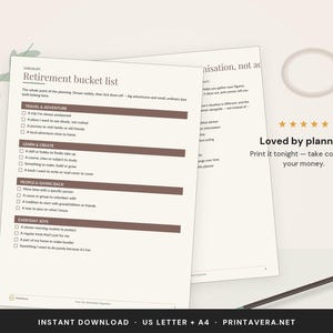 Retirement Planner Printable | Budget, Expense, Finance Tracker (PDF Download) image 5