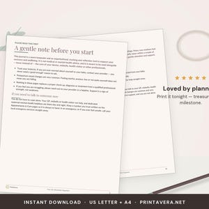 Postpartum Journal Printable | New Mom Recovery & Wellbeing Tracker (PDF Download) image 5