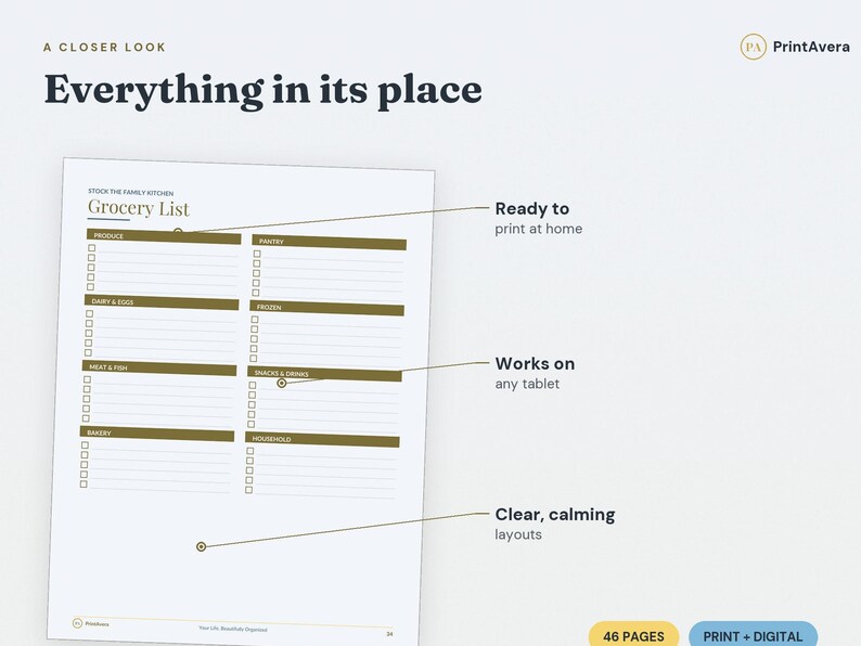 Busy Mom Planner Printable | Household Cleaning Schedule, Meal Planning (PDF Download) image 3