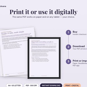 Bullet Journal Starter Kit | Habit Tracker Printable, Monthly Habit Tracker, Habit Tracker PDF | A4 US Letter, Instant Download PDF image 4