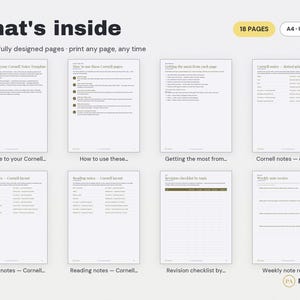 Cornell Notes Template | Lined, Dotted, Blank Layouts (PDF Download) image 2