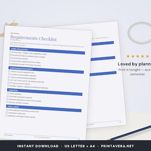College Application Tracker | Spreadsheet, Planner (Excel, PDF Download) image 5