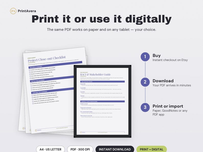 Plantilla de Excel para seguimiento de proyectos / Hoja de cálculo para planificación de contenido (descarga digital) imagen 4