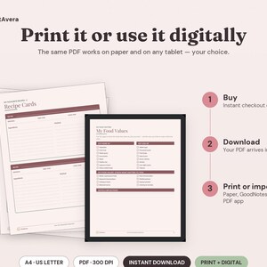 Weekly Meal Planner Printable | Family, Prep, Nutrition Goals (Digital Download) image 4