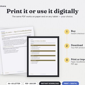 Notion Student Dashboard Planner | Installatiehandleiding, PDF (A4/US Letter) afbeelding 4