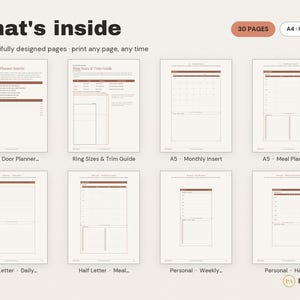 Dutch Door Planner Inserts | Weekly, Daily, Monthly (Digital Download) image 2