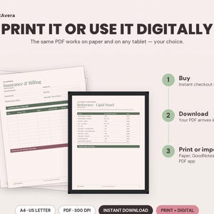 Lab Results Tracker Printable | Health Records Organizer (PDF, Excel) image 4