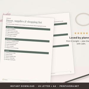 Bachelorette Party Planner Printable | Maid of Honour Organizer (PDF Download) image 5