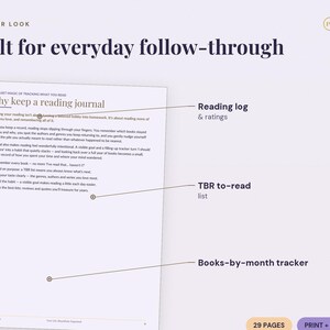 Reading Tracker Printable | Journal, Log, Challenge (A4/US Letter PDF) image 3