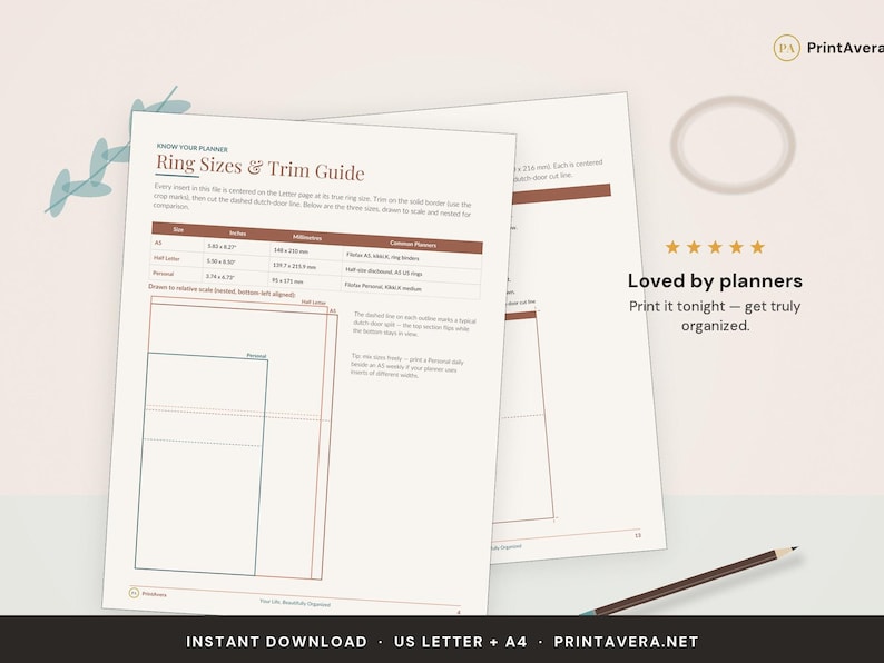 Dutch Door Planner Inserts | Weekly, Daily, Monthly (Digital Download) image 5