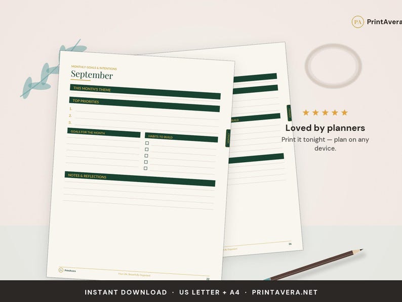2026 Leather Executive Planner | Digital GoodNotes Template (PDF Download) image 5