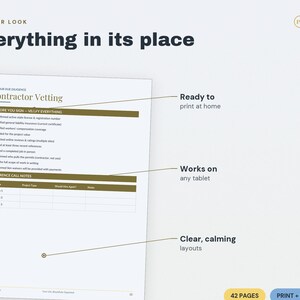 Home Renovation Planner Printable | Budget, Schedule, Manage Remodel (Excel, PDF) image 3