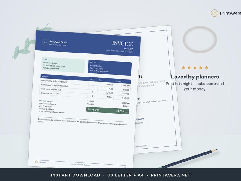Invoice Tracker Template | Small Business Payment Manager (Excel PDF) image 5