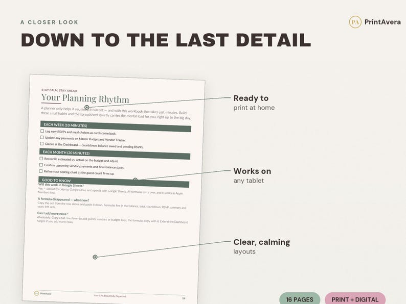 Wedding Planner Spreadsheet | Budget, Guest List, Vendors (Digital Download) image 3