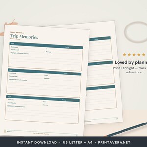 US States Travel Map Tracker Printable | Bucket List Adventure (Digital Download) image 5
