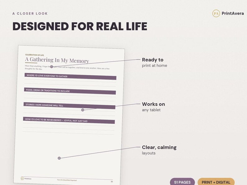 End of Life Planner | Legacy, Wishes, Family Information (PDF Download) image 3