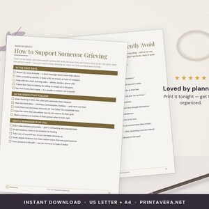 Sympathy Poems Printable | Comforting Grief Messages, Funeral Readings (PDF Download) image 5