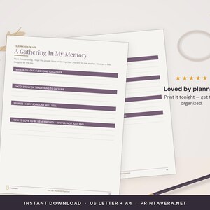 End of Life Planner | Legacy, Wishes, Family Information (PDF Download) image 5