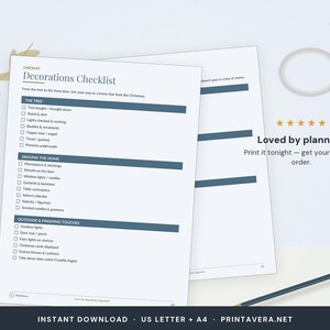Christmas Planner Printable | Holiday Organization, Gift Tracker, Menu Planner (PDF Download) image 5