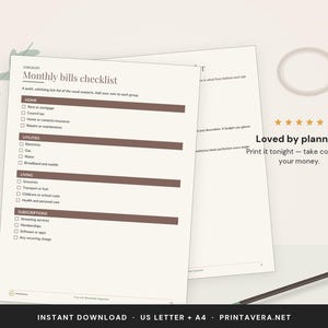 37-Page Budget Binder Printable | Finance Planner, Expense Tracker (PDF Download) image 5