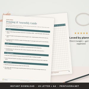 A7 Planner Inserts | Weekly, Monthly, Undated, ADHD (Digital Download) image 5