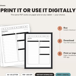 reMarkable 2 Planner | 67-Page Digital PDF, Daily Weekly Monthly (Instant Download) image 4
