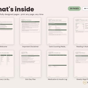 Diabetic Meal Planner Printable | Weekly Carb Counting PDF (A4 US Letter) image 3
