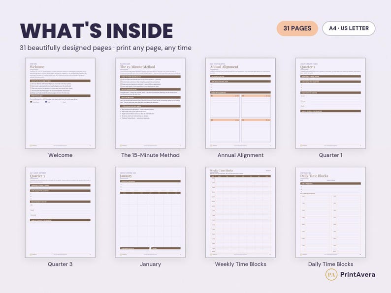 15-Minute Weekly Planner | Habit Tracker Printable (PDF Download) image 2