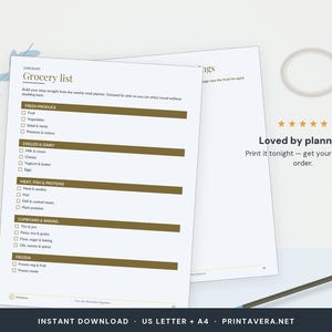 Recipe Binder Printable | Cleaning Planner, Schedule, Checklist (Instant Download PDF) image 5