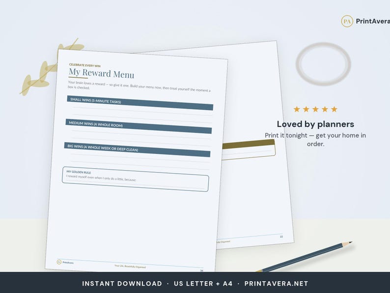 ADHD Cleaning Planner | Shame-Free Tasks, Daily Reset Routine (PDF Download) image 5