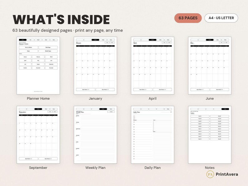 2026 Kindle Scribe Planner | Hyperlinked E-Ink Optimized Digital PDF image 2