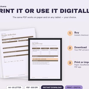 Scheda di monitoraggio delle abitudini di 90 giorni stampabile / Pianificazione giornaliera e mensile (download in PDF) immagine 4