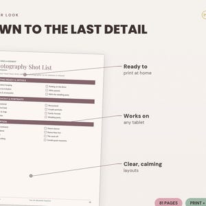 Wedding Planner Book | 81 Pages, Calm Design (Digital Download) image 3