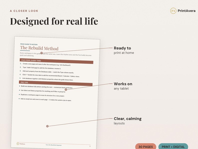 Notion Template Bundle | Digital Planner, Weekly, ADHD, Monthly, Daily (PDF) image 3