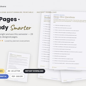 Team Building Questionnaire Printable | Icebreaker Questions, Facilitator Guide (PDF Download) image 1