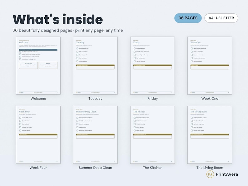 ADHD Cleaning Planner | Shame-Free Tasks, Daily Reset Routine (PDF Download) image 2