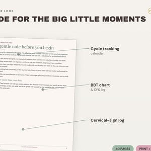 TTC Fertility Journal Printable | Cycle, BBT, Ovulation Tracker (PDF Download) image 3