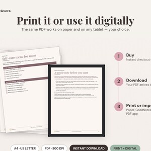 Postpartum Journal Printable | New Mom Recovery & Wellbeing Tracker (PDF Download) image 4