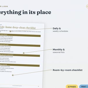 Cleaning Schedule Planner | Daily, Weekly, Monthly Checklists (PDF Download) image 3