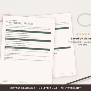 Wedding Planner Spreadsheet | Budget, Guest List, Vendors (Digital Download) image 5