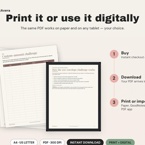 Kit imprimible para el reto del ahorro / 18 páginas, registro de ahorros (descarga en PDF) imagen 4