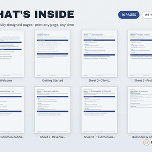 Small Business Client Tracker Spreadsheet | CRM, Task, Invoice, Project Planner (Digital Download) image 2
