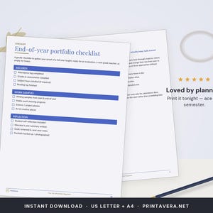 Homeschool Planner Printable | Student, College, ADHD Study Organizer (PDF Download) image 5