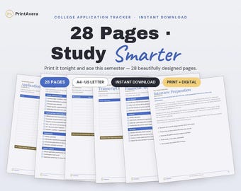 College Application Tracker, Application Tracker, College Planner, College Application, College Tracker, Scholarship Tracker