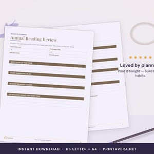 Book Tracker Spreadsheet | Reading Log, Journal, TBR List (Digital Download) image 5