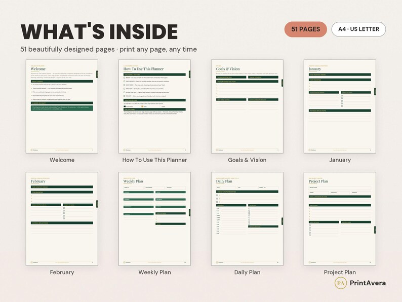 2026 Leather Executive Planner | Digital GoodNotes Template (PDF Download) image 2