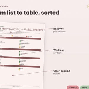 Lista de alimentos de la dieta mediterránea para imprimir / Plan de comidas saludables para el corazón (descarga en PDF) imagen 3