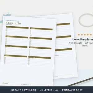 Busy Mom Planner Printable | Household Cleaning Schedule, Meal Planning (PDF Download) image 5
