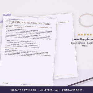Journal de gratitude à imprimer | Réflexions quotidiennes, hebdomadaires et mensuelles (Téléchargement PDF) image 5