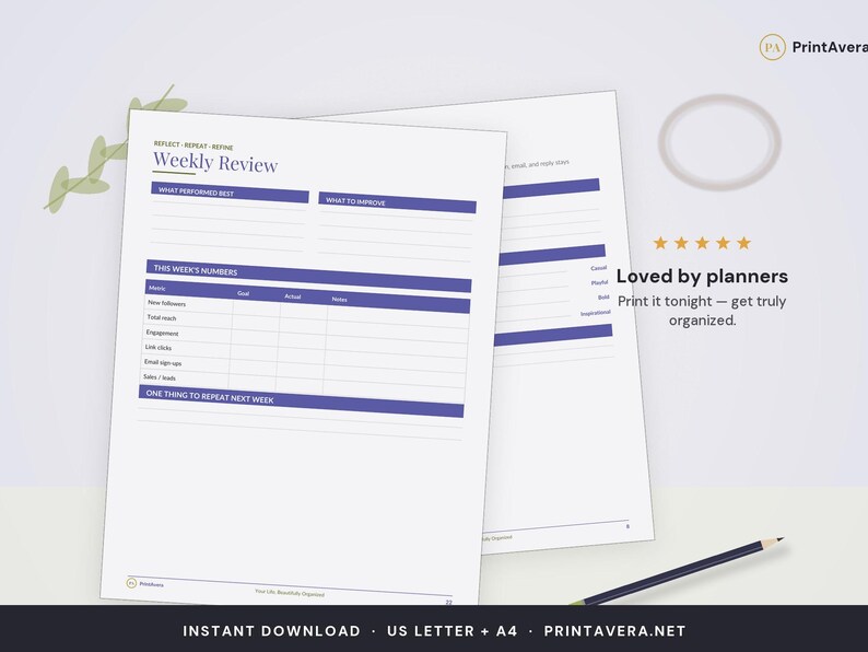 Content Calendar Template | Social Media Planner, Excel Spreadsheet (Digital Download) image 5